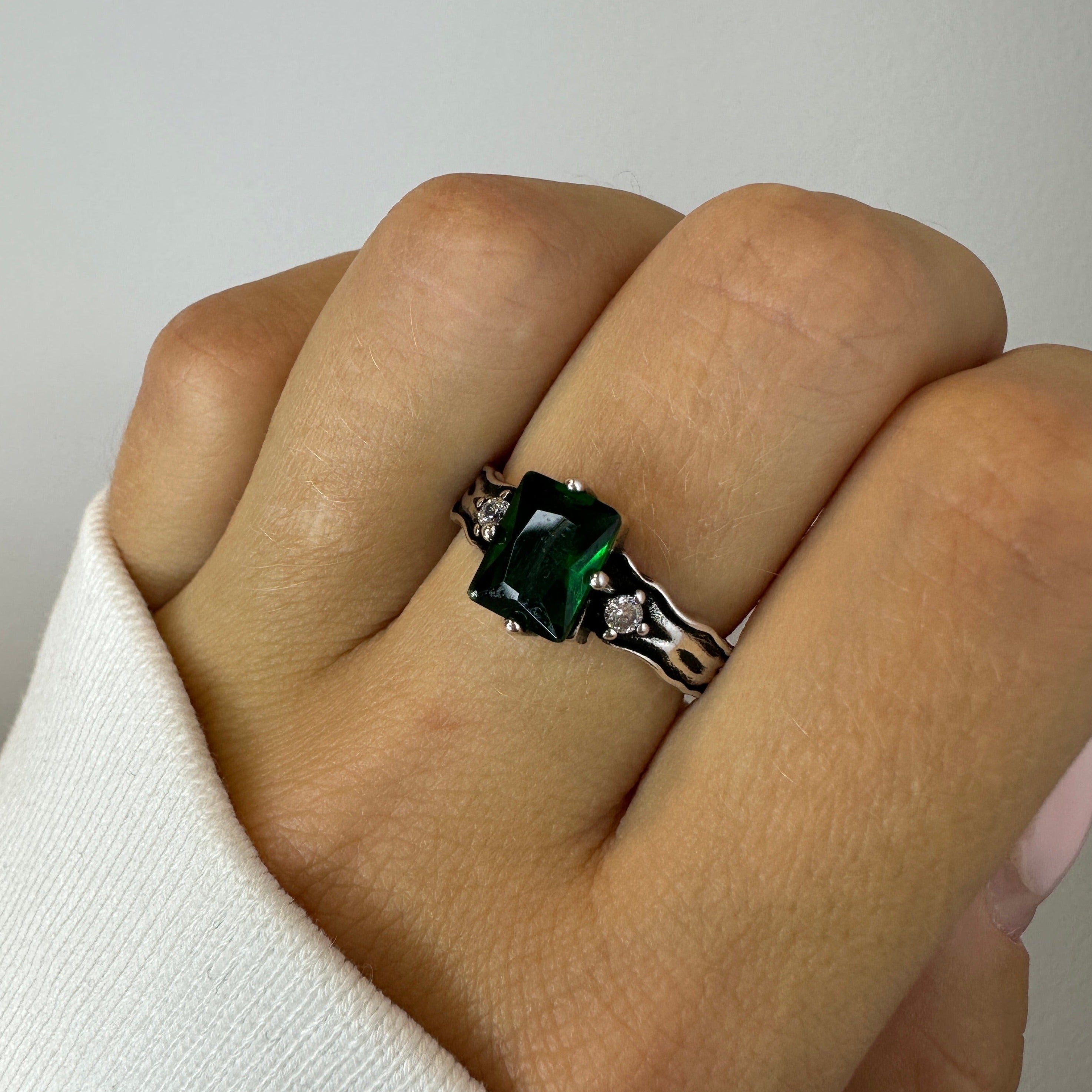 Green Stone Ring