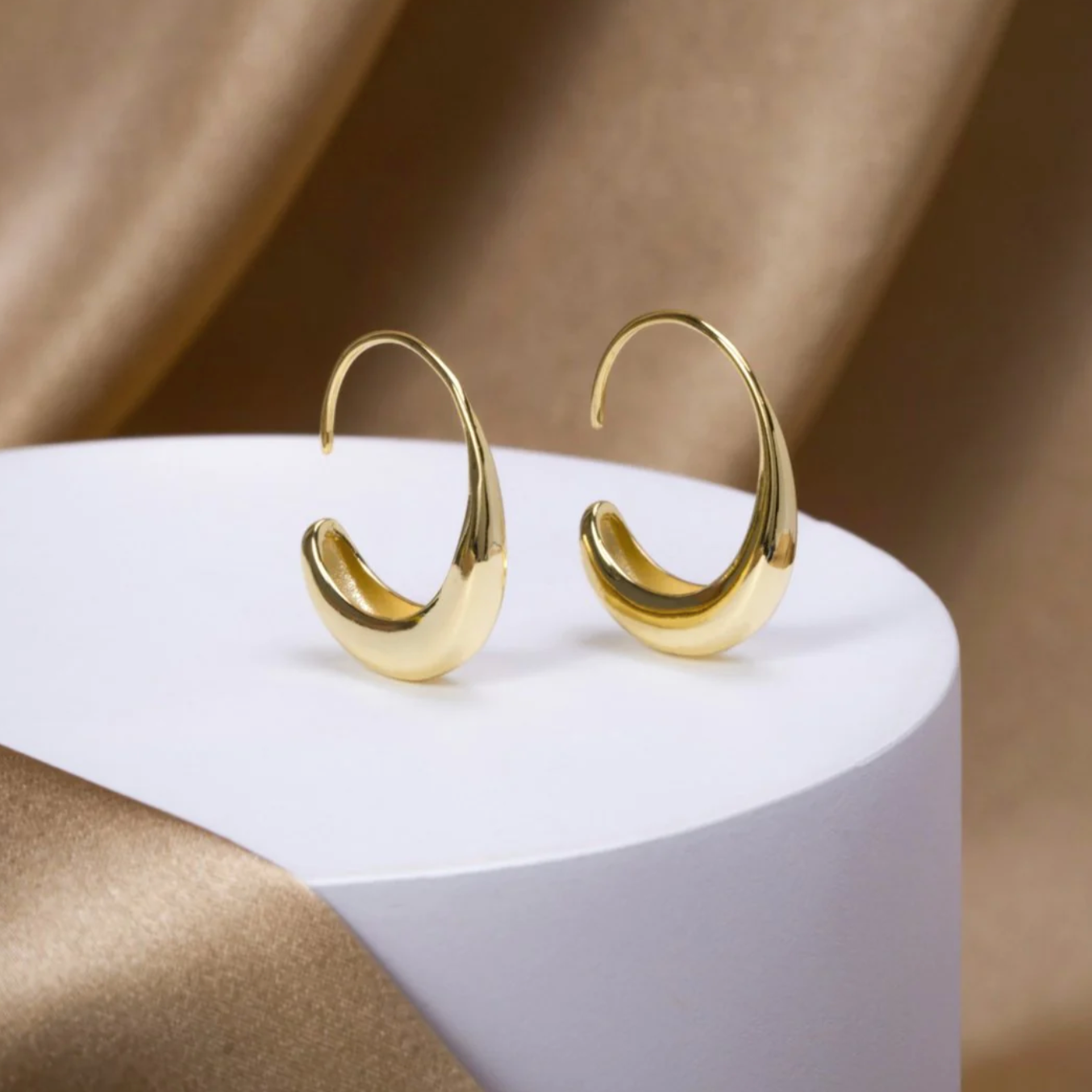 Modern Dual-Tone Earrings