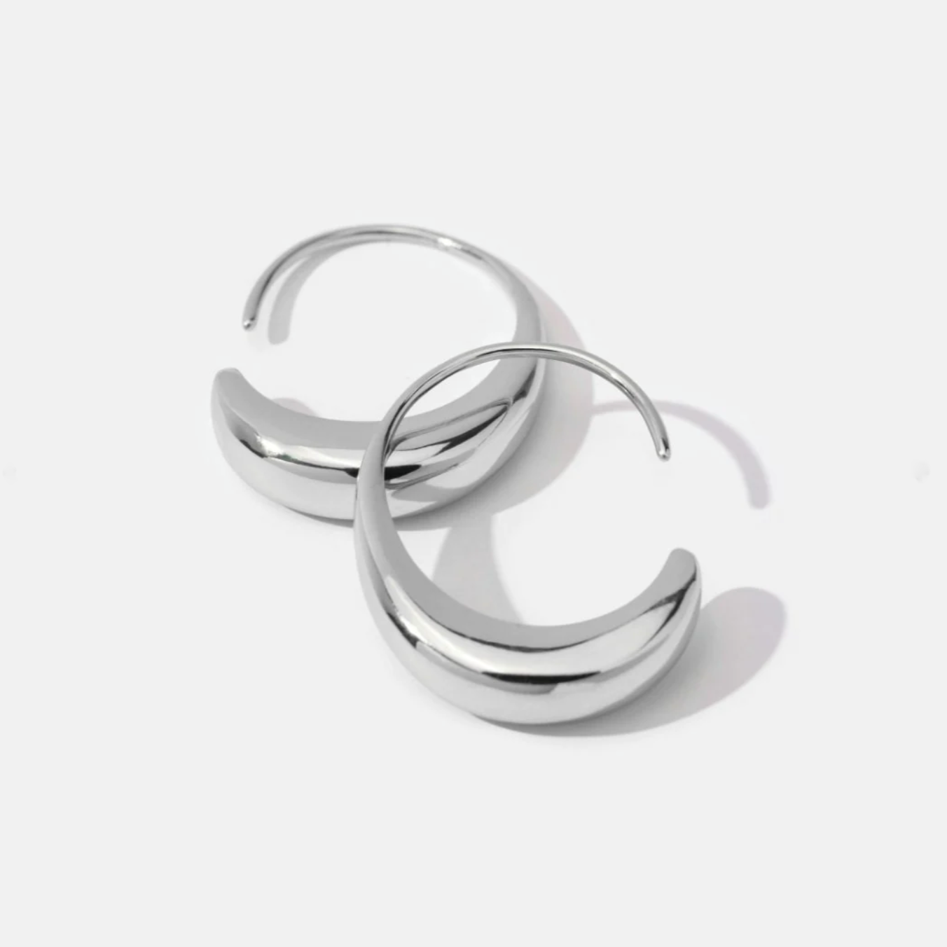 Modern Dual-Tone Earrings