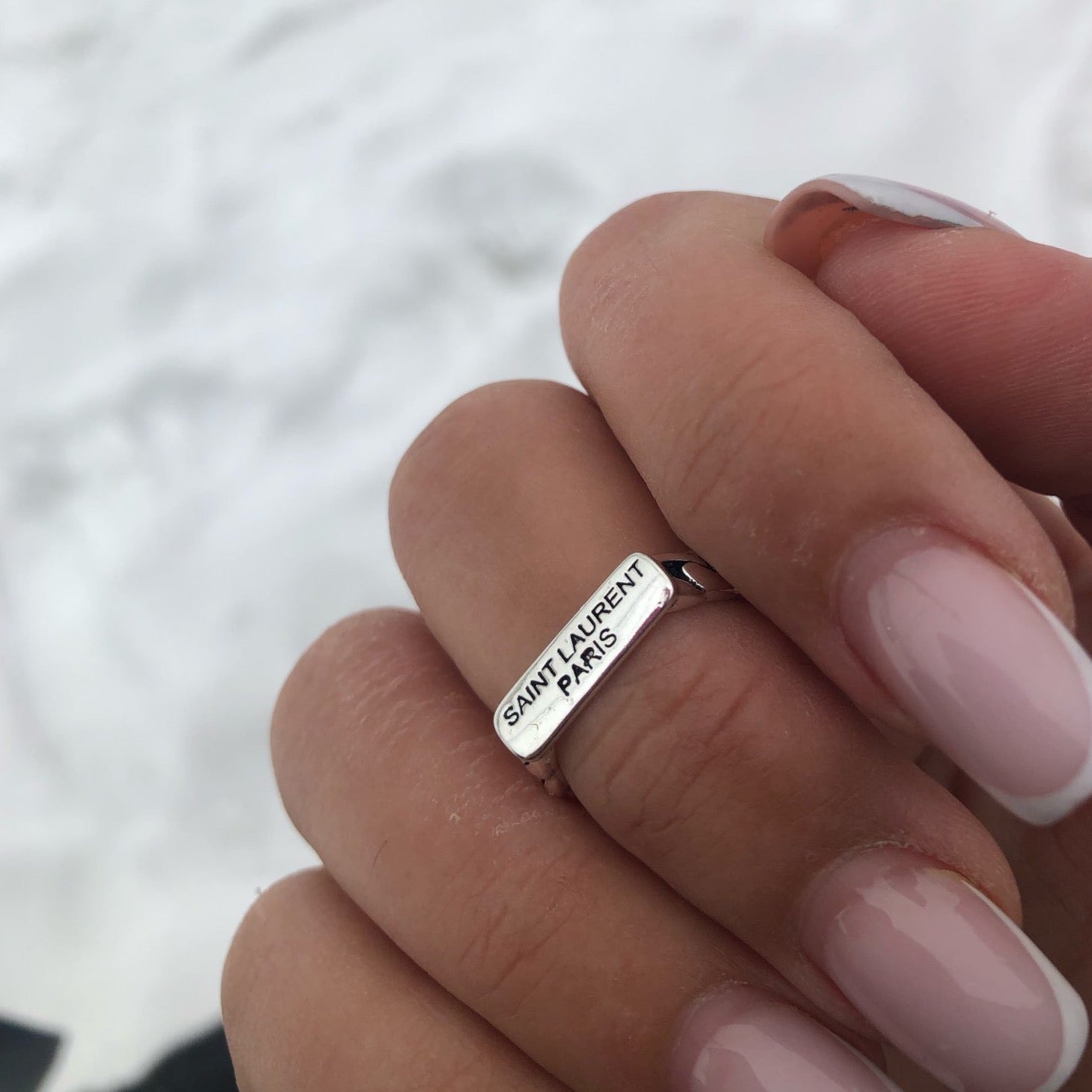 Handcrafted Silver Ring with Letters