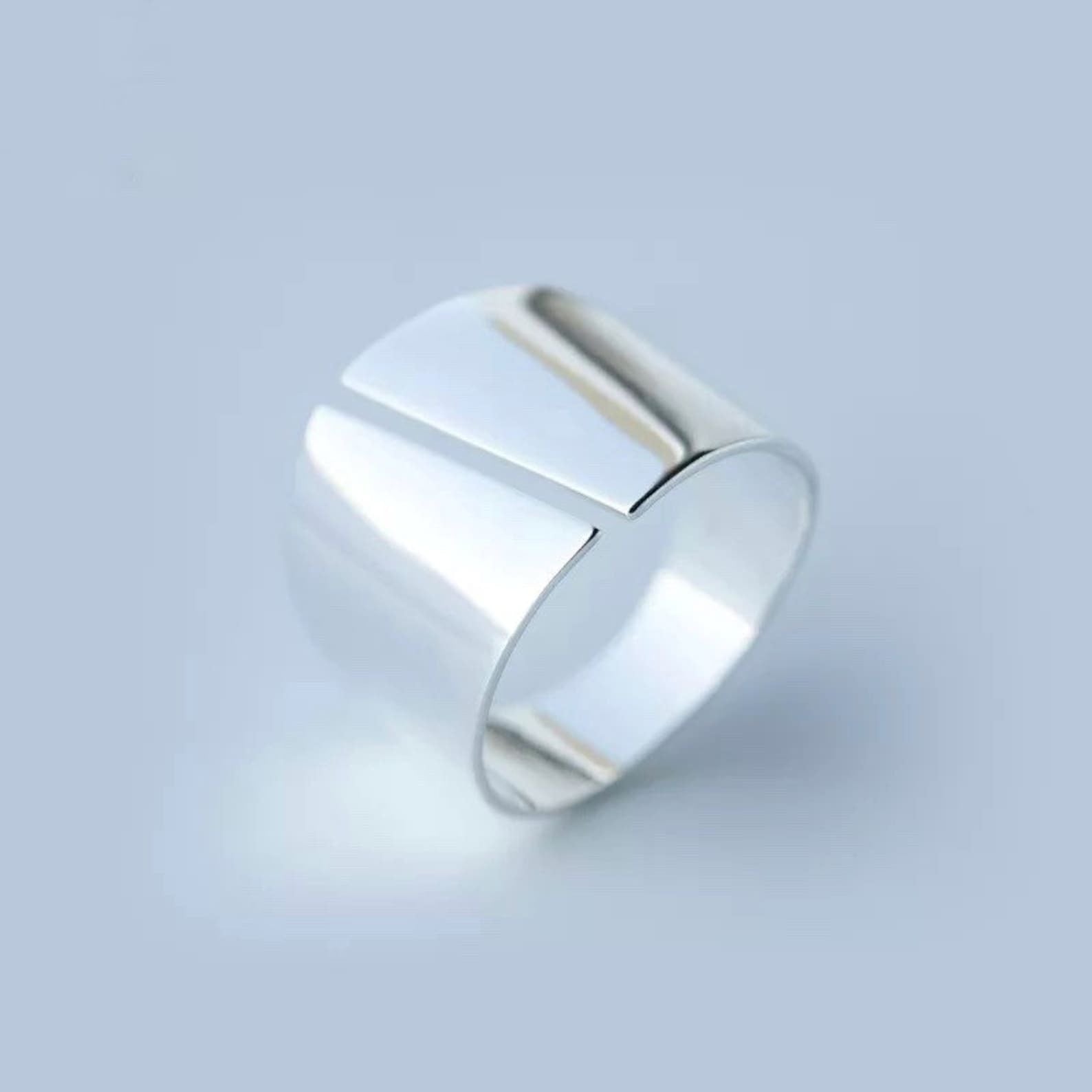 Wide Open Silver Ring