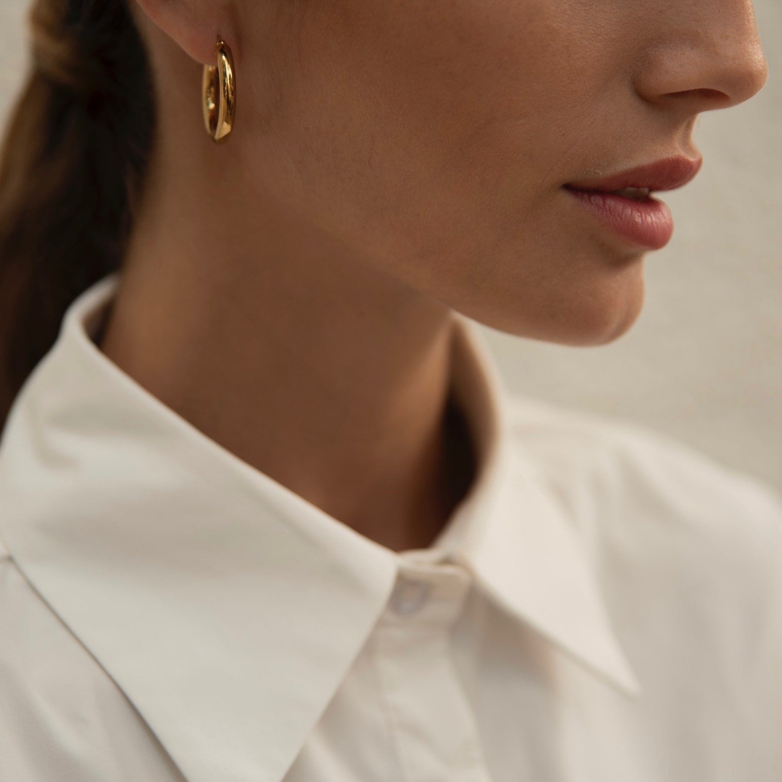 Round Gold Earrings