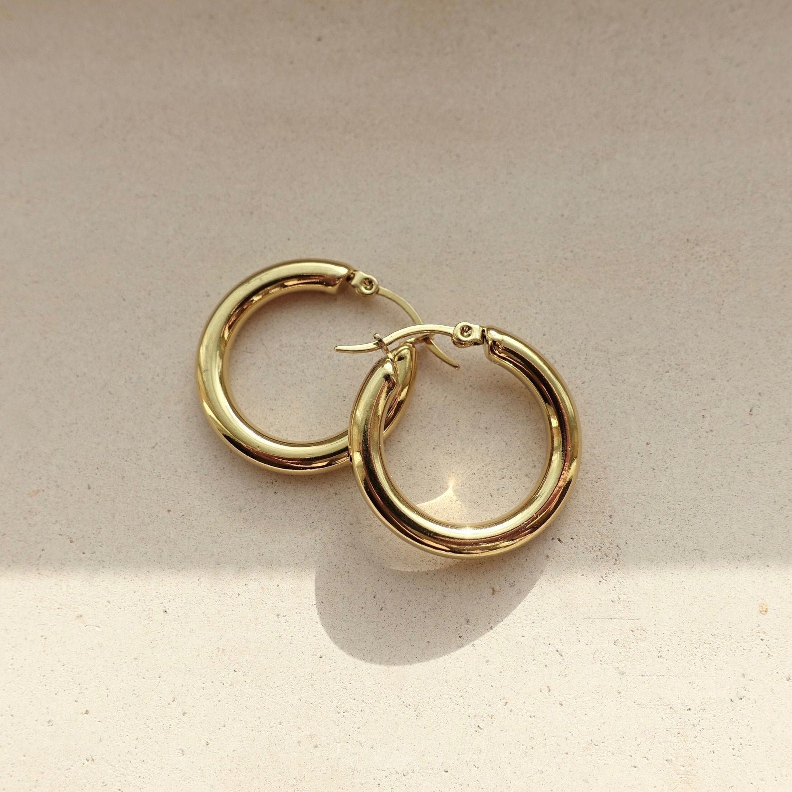 Round Gold Earrings